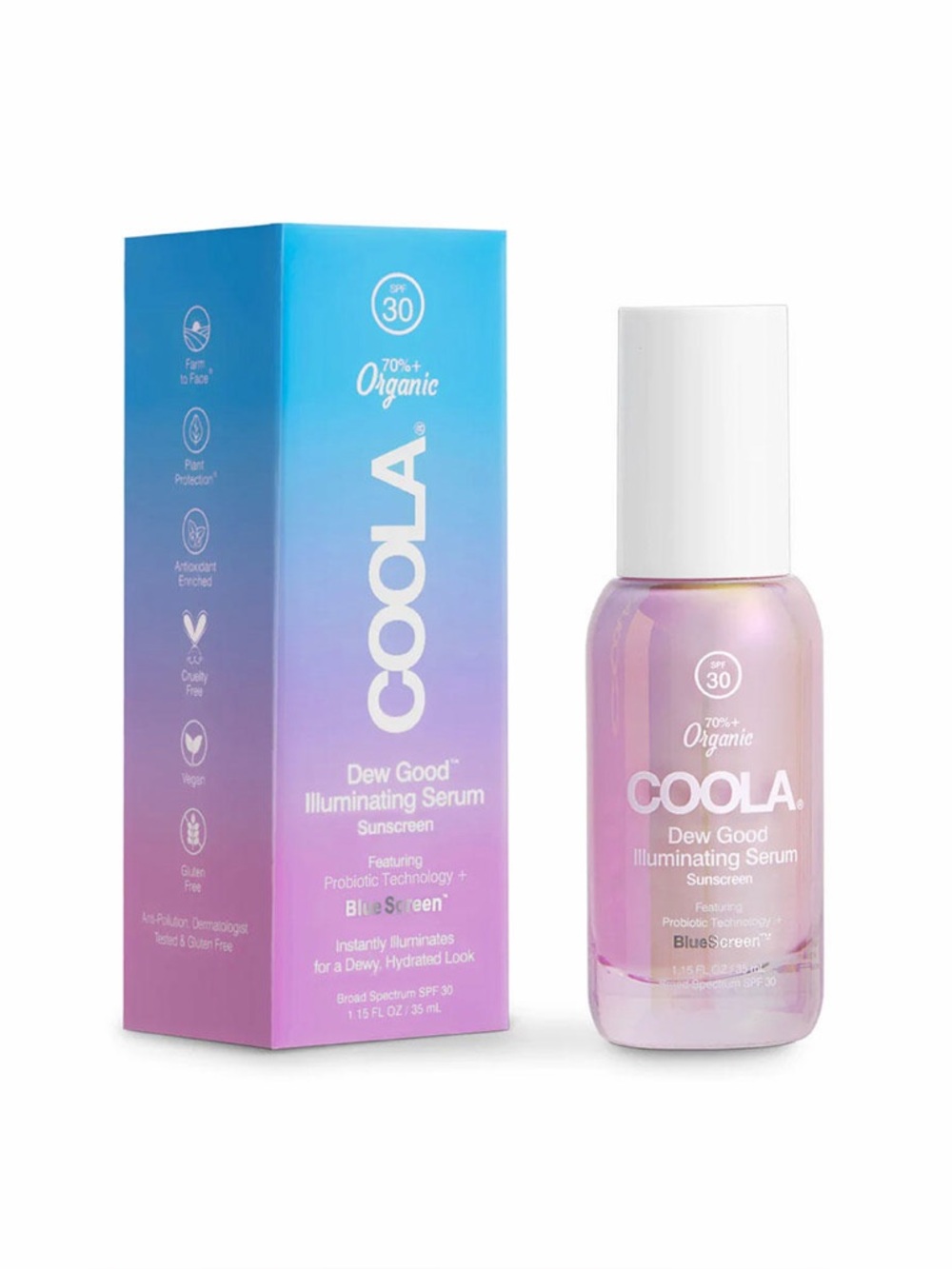 COOLA Dew Good Illuminating Probiotic Sunscreen Serum SPF 30